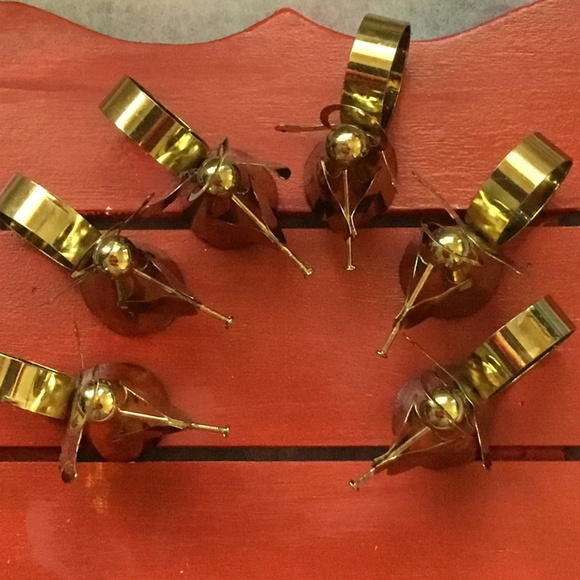 6 silver plated angel napkin holders, trumpeting angels napkin holders -used - Picture 9 of 9